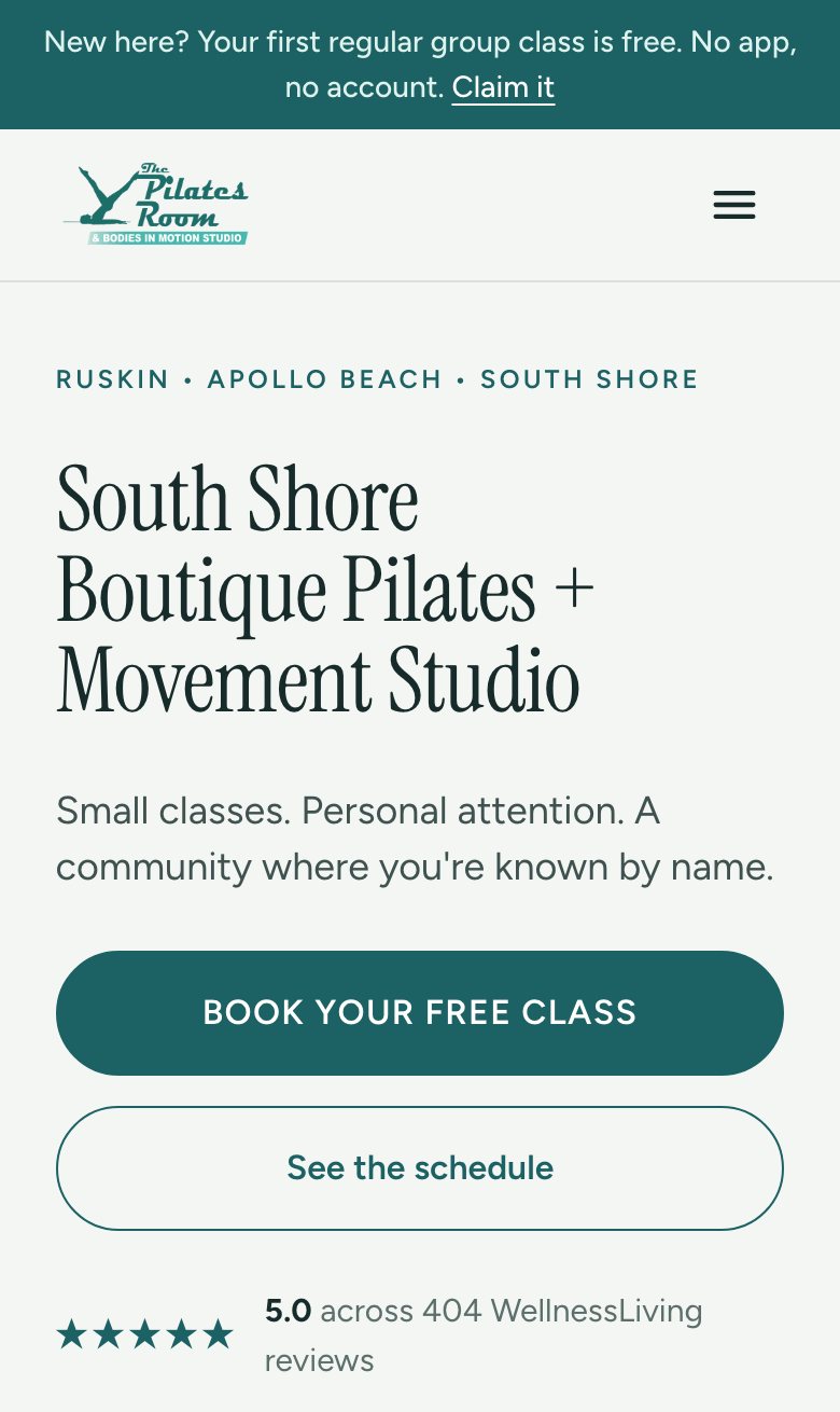 The new homepage on a phone, with the free first class offer in the top banner