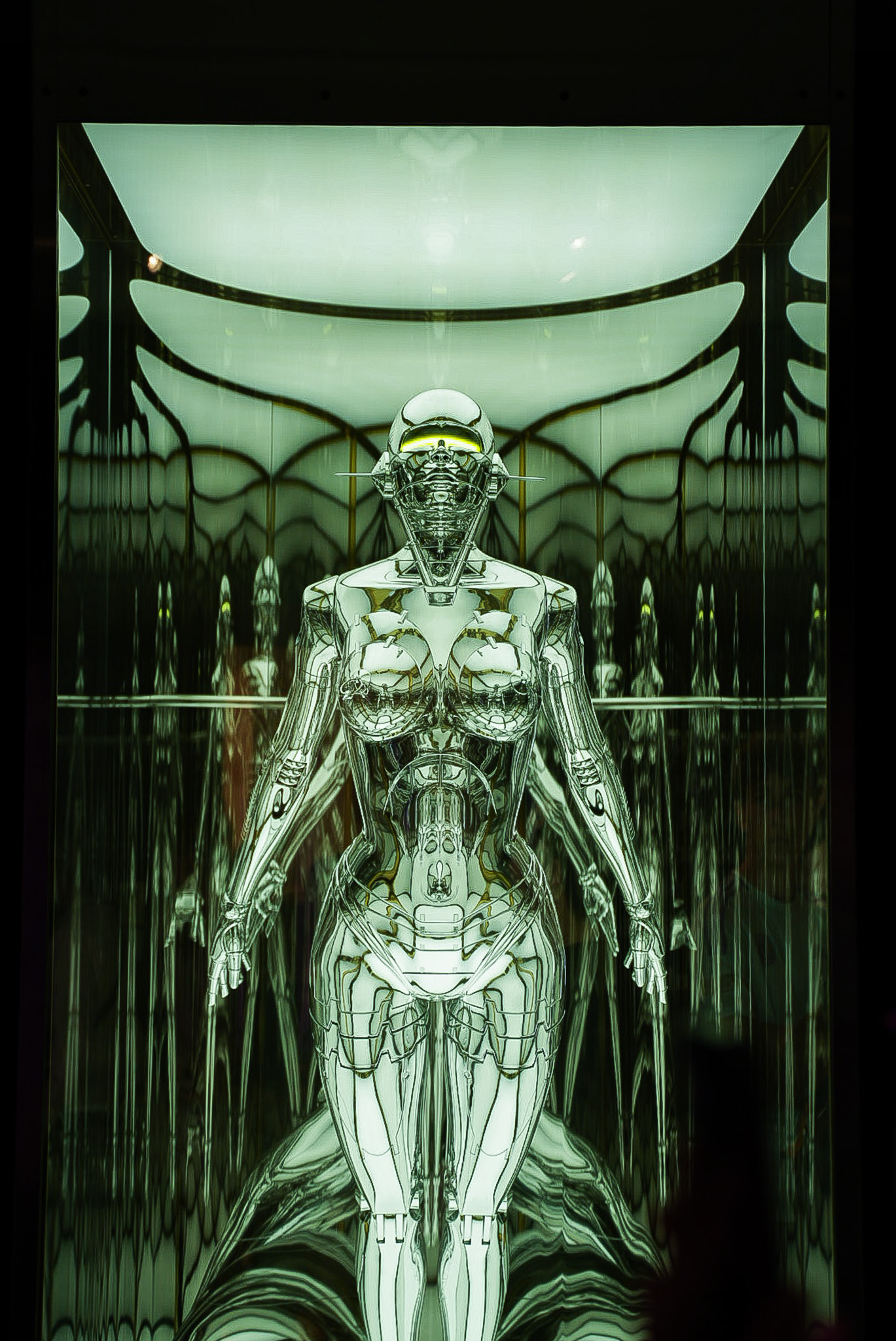 Android device against a backdrop of chrome and light