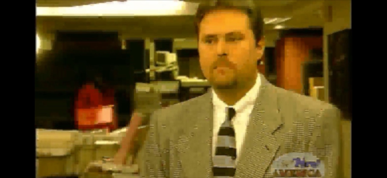 Degraded VHS footage of my father, Russ, as a young man — almost all that remains.